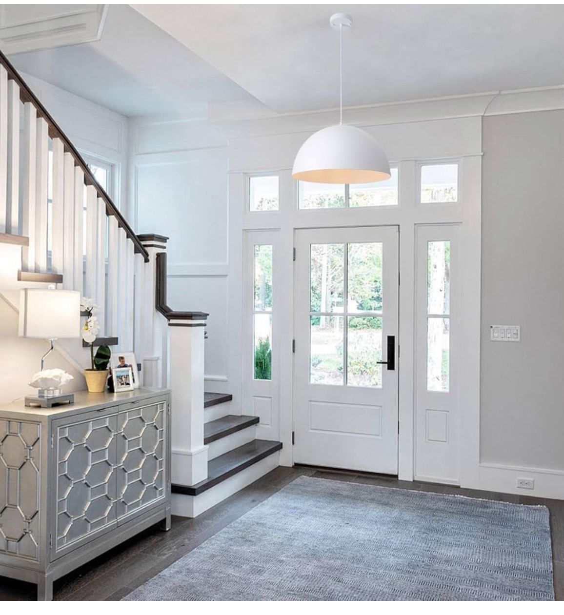 White Dome Pendant Light for Kitchen Island