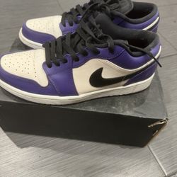 Jordan 1 Low Court Purple White