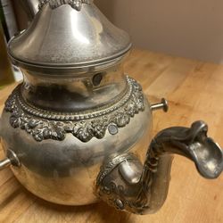 Silver Over Copper Vintage Tea Pot