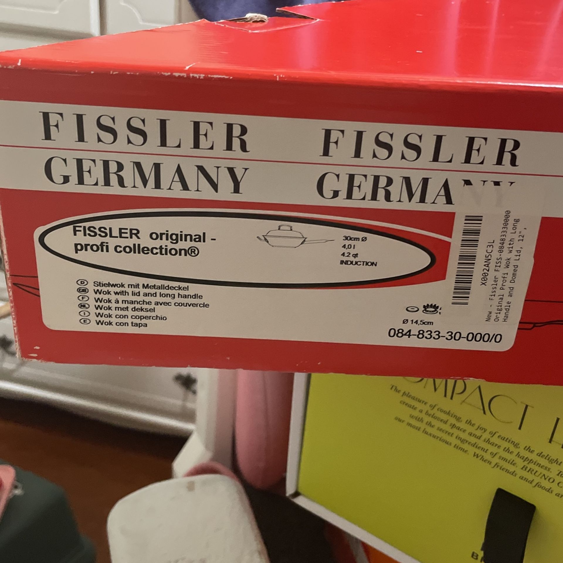 Fissler Original Profi Collection® Stainless Steel Wok with Lid 11.8 Inch