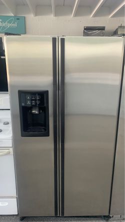 Stainless side by side refrigerator with warranty