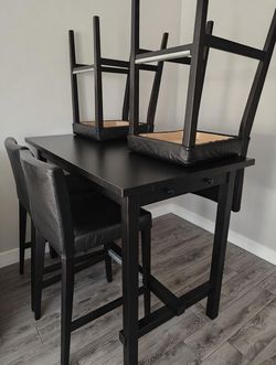 Black Counter-Height Table + 4 Bar Stools - $200 OBO*