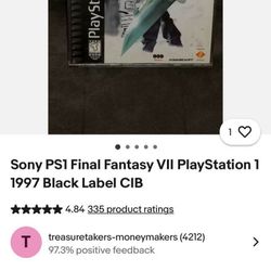 FINAL FANTASY PLAYSTATION  3 discs