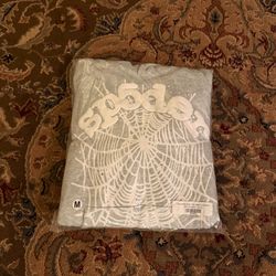 Sp5der OG Web Hoodie Heather Grey - Size M - Brand New