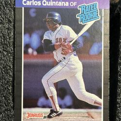 1989 Donruss Rated Rookie RC #37 Carlos Quintana Boston Red Sox Baseball Card