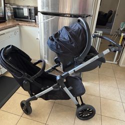 Evenflo Pivot Xpand Double Stroller + Car Seat