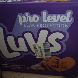 Luvs Sz 3 Diapers 168 NEW