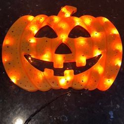 Vintage  hanging Halloween pumpkin 14”
