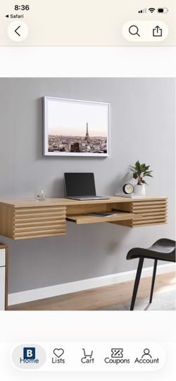 Wall Mount Wood Office Desk