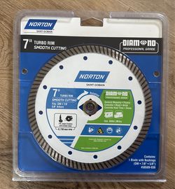 Norton 7" Turbo Rim Diamond Cutting Blade