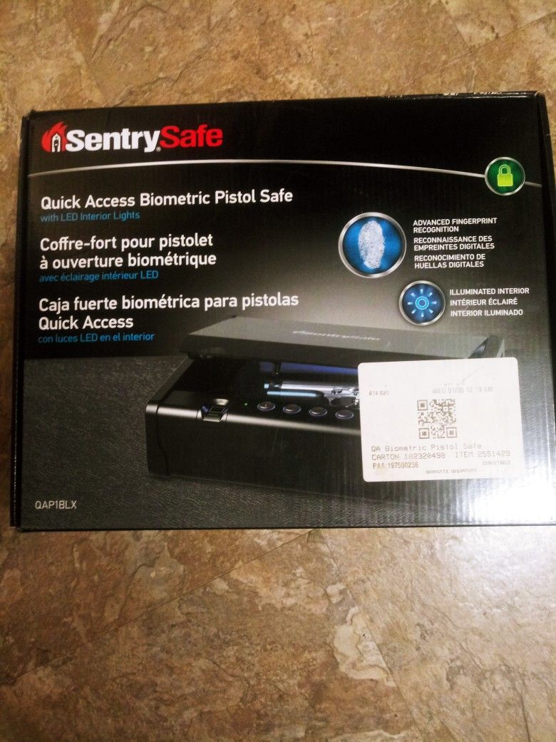 Sentrysafe Quick Access Biometric pistol Safe