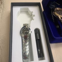 Women'S Watch with Date & Day Display, Stainless Steel-like Alloy & Strap, Rhinestone-Accented Dial, Mechanical Movement, World Time Function - Christ