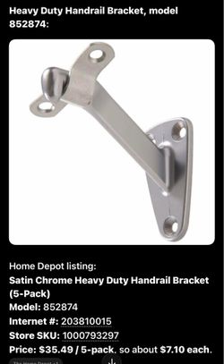 13 Chrome Stair Handrail Brackets - BRAND NEW