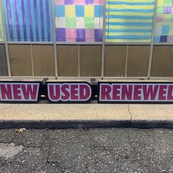 Light Up Sign “New, Used, Renewed”