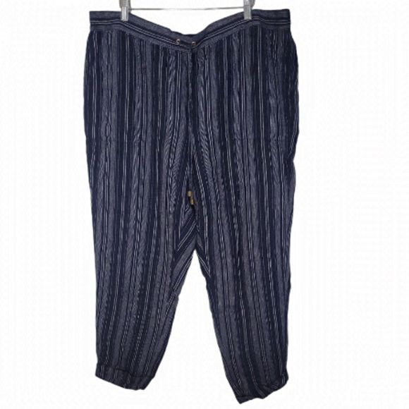 ELLEN Tracy Slub Linen Pants Womens