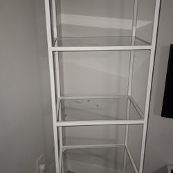 Corner Wood and Glass Shelf - Bookshelf Display Cabinet Display Shelf 