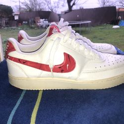 Nike Court Vision Swoosh Print Red