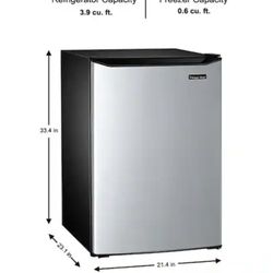 4.5 cu. ft. Mini Fridge with True Freezer in Stainless