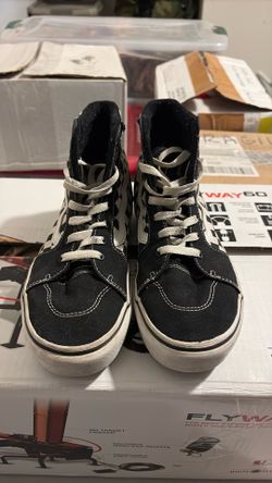 Black and White Checkered Vans, size 5.5
