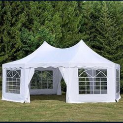 20' X 14.5' OCTAGONAL PARTY TENT-WHITE