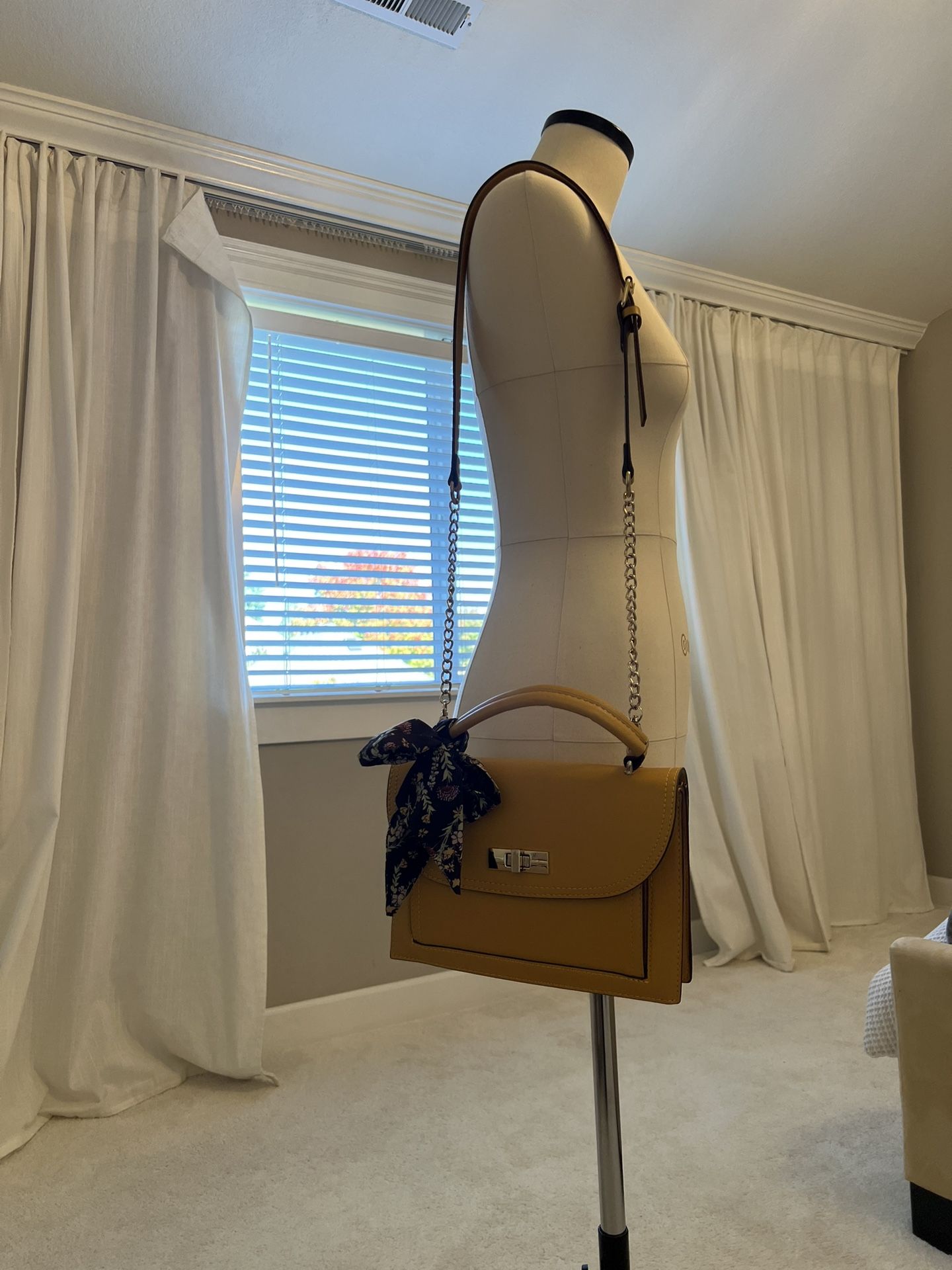 Yellow cross body Purse