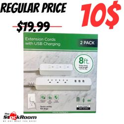 Jasko Extension Cord With USB Charging