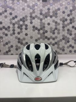 Bell Slant Sport Bike Helmet - Universal Adult Size (54-61cm) - White/Silver