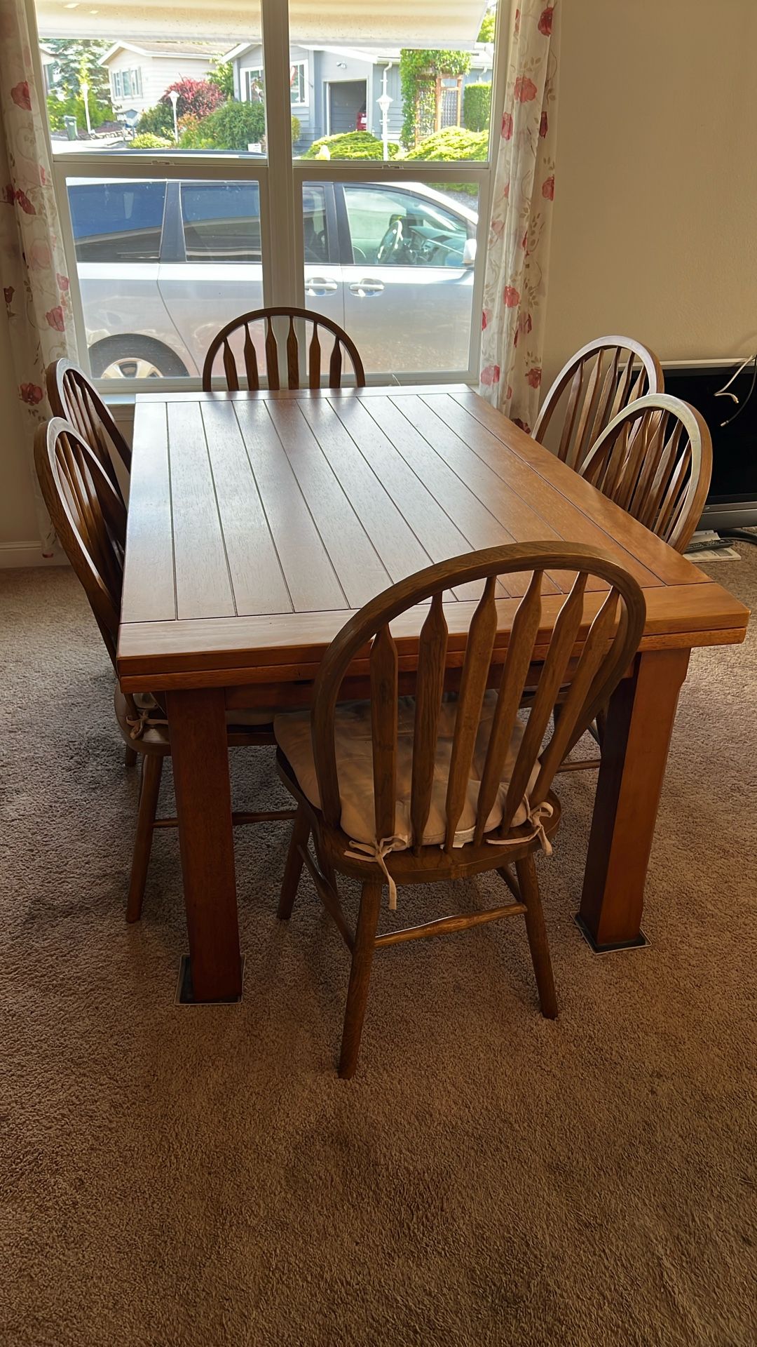 Dining Table With Extenders Plus 6 Chairs Sold As Set