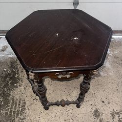 Vintage Antique Octagonal Table 