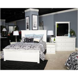 Gorgeous white bedroom suite set six piece