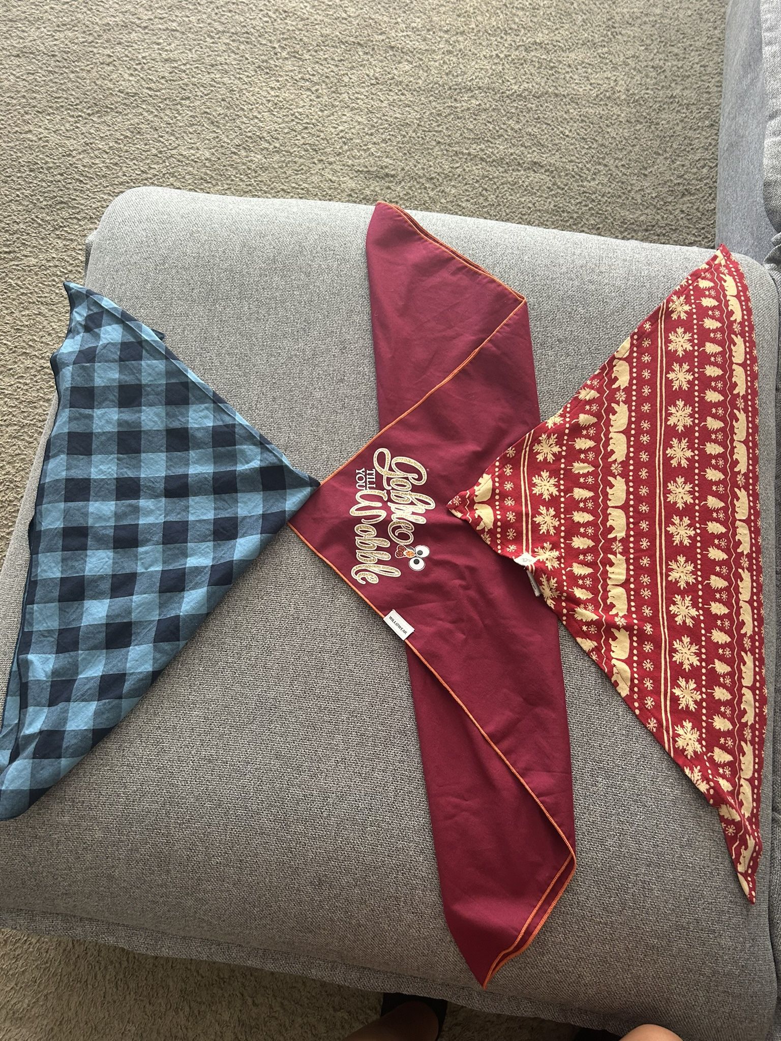 3 Large Dog Bandanas