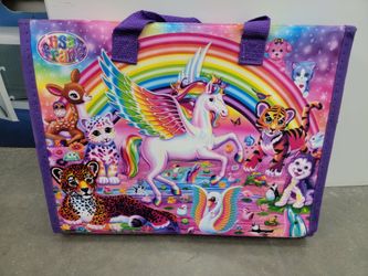 Lisa Frank Unicorn Trifold Portfolio School Binder Folder 10x13 2016