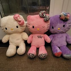 Lot Of 3 Hello Kitty Build A Bear Plush Toys