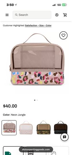 Bogg Bag Clear Cosmetic Case Neon Jungle