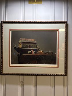 Bonnie Marie Chumley Noah's Ark Signed Limited Edition Lithograph Art Print 21x25