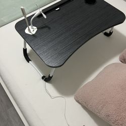 Foldable Laptop And Tablet/Ipad Bed Table With USB Fan And Light