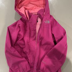 The North Face 'Resolve' Reflective Waterproof Jacket (Little Girls) Luminous Pink Size XS 6