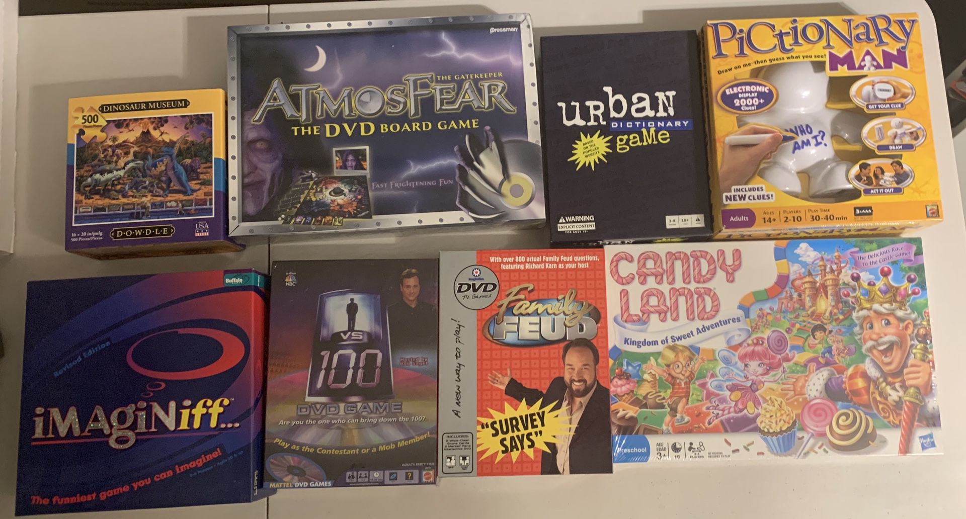 Board games - some sealed - message with offers