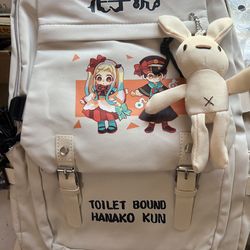 Anime Hanako-kun Backpack for School Cute With Doll Pendant,Yashiro Nene Unisex Cosplay Bookbag, Black4, One Size, Travel Backpacks