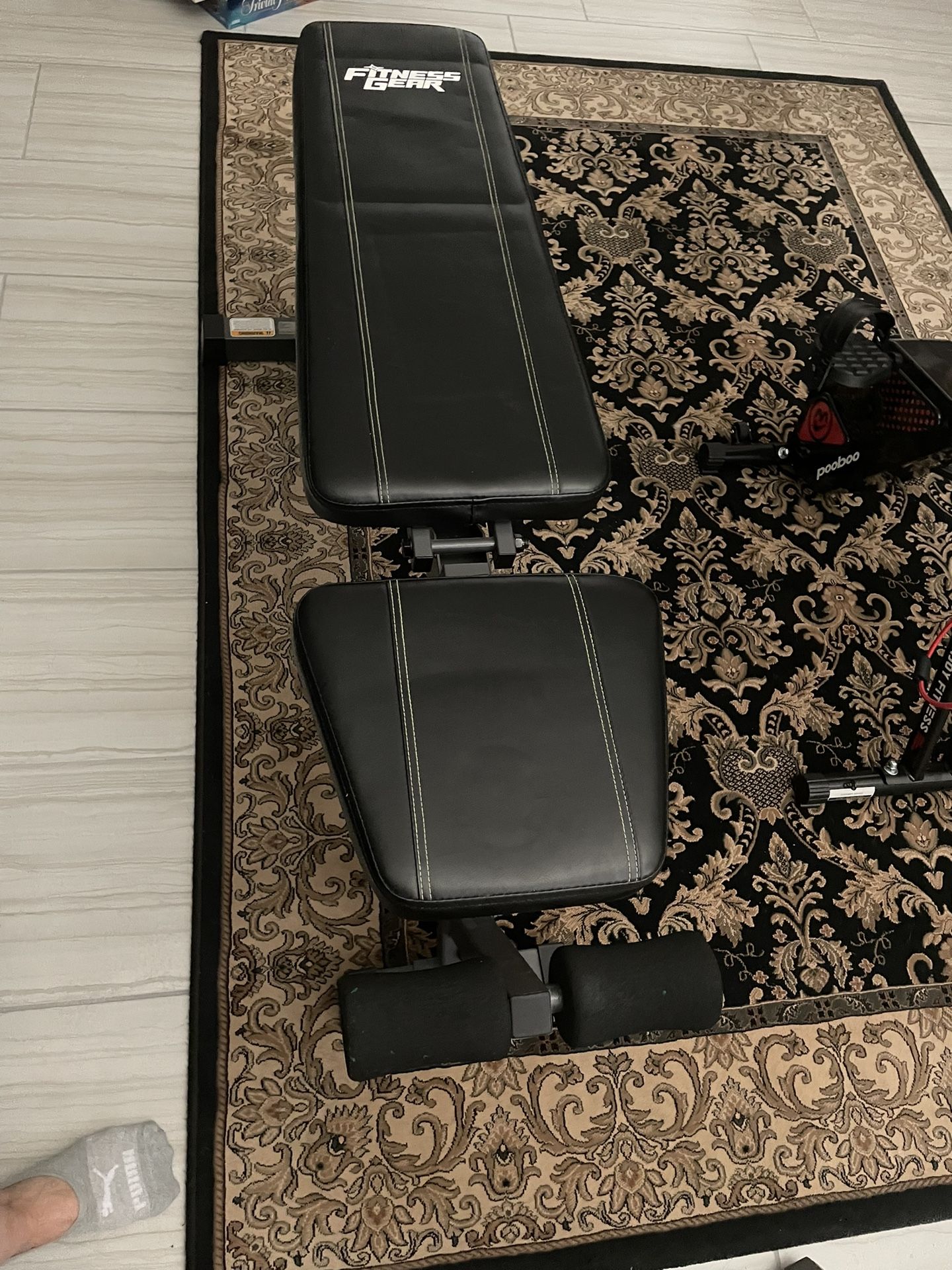 Workout Bench And Weights