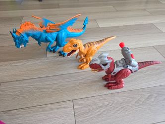 Zuru Robo Alive Interactive Dinosaur & Dragon Toy Figure Bundle (Set of 3)