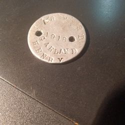 1918 WW1 Dog Tag.