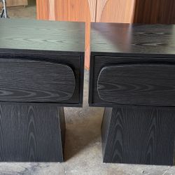 New assembled set of 2 Nightstand Bed Side Table with Drawer Storage, Night Stand for Bedroom, Living Room, Sofa End Table for Rustic Natural, Small D