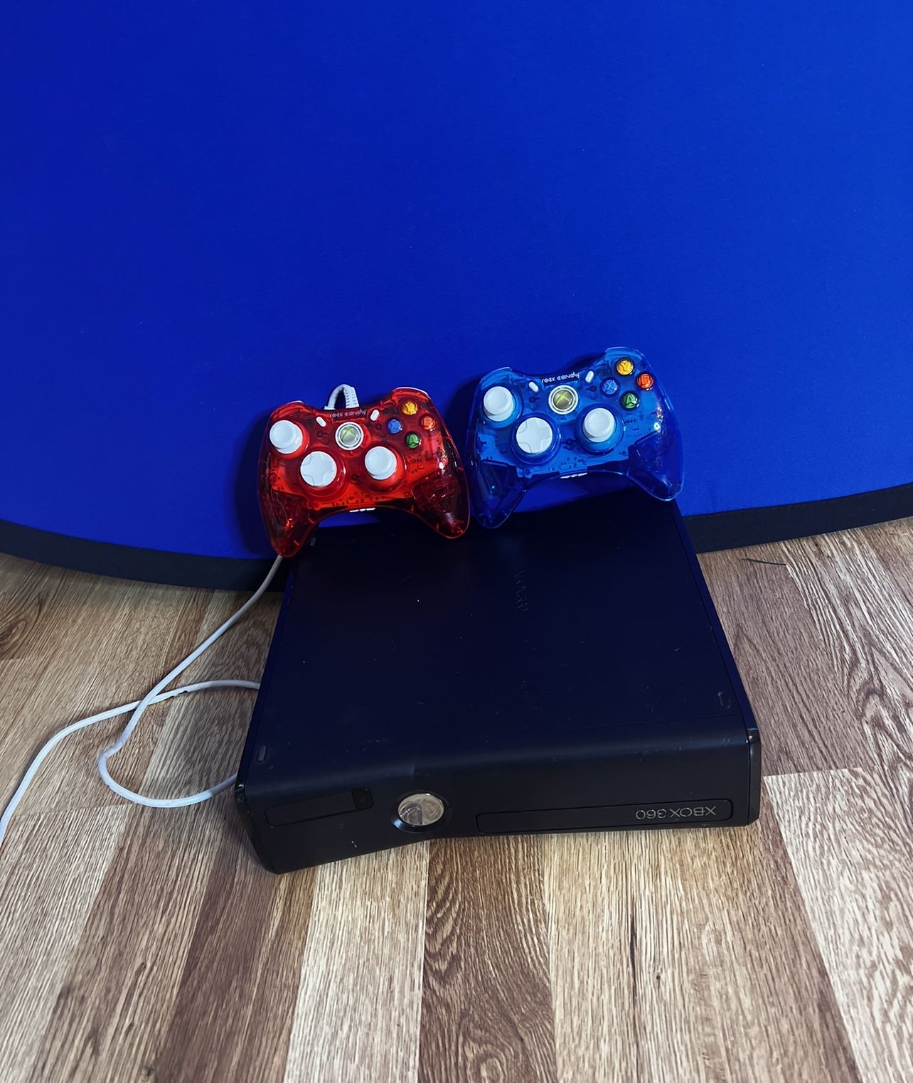 Xbox With Red & Blue Controller