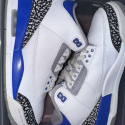 Size 9.5 men’s Sneakers Shoes Retro 3 Racer Blue