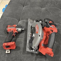 Milwaukee Fuel 1/2” impact wrench & 6-1/2” Circular Saw SOLD TOGETHER or SEPARATE