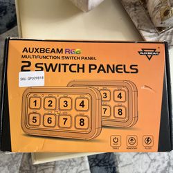 Auxbeam Dual RGB 8 Gang Switch Panel Momentary Pulsed Toggle for Offroad SUV Car