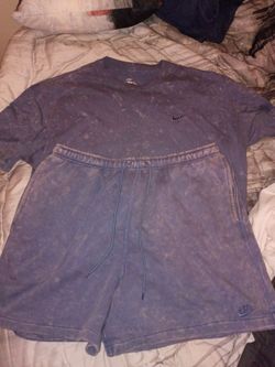 Nike Acid Wash T-Shirt and Shorts Set