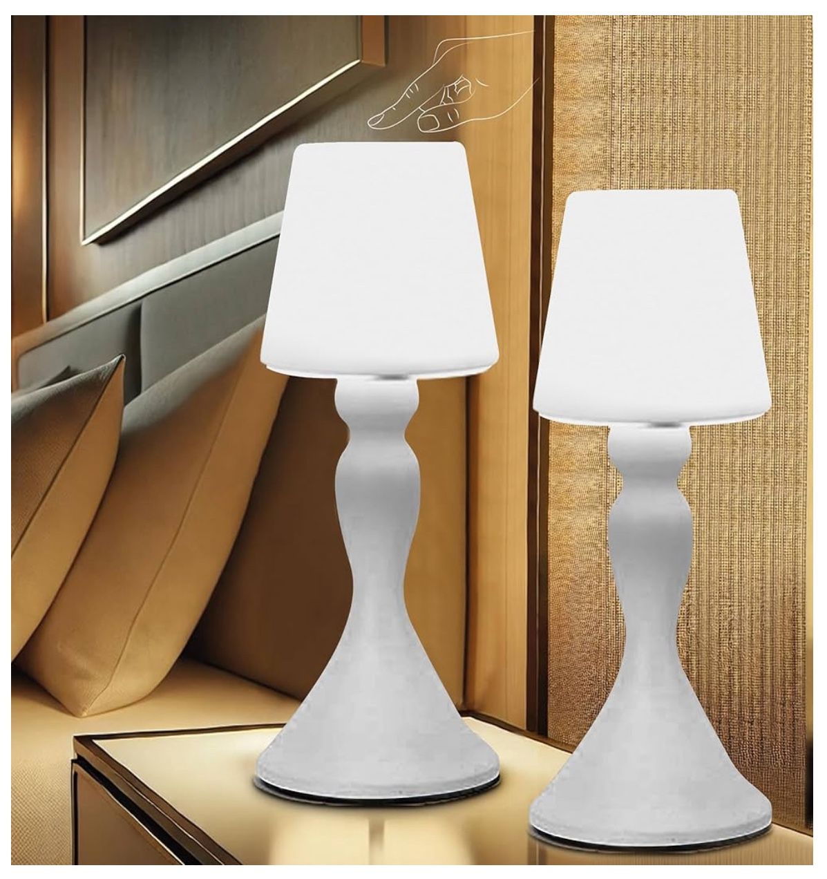 Table Lamp,Bedside Lamp,USB-C Charging,Home Decor,Stepless Dimming,3 Color Settings,Ambient Lighting,Touch Lamp for Bedroom,Living Room,Office and Out