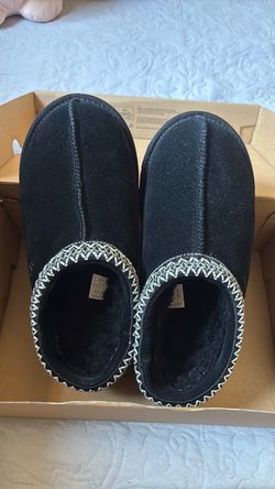 UGG Black Suede Tasman Slippers